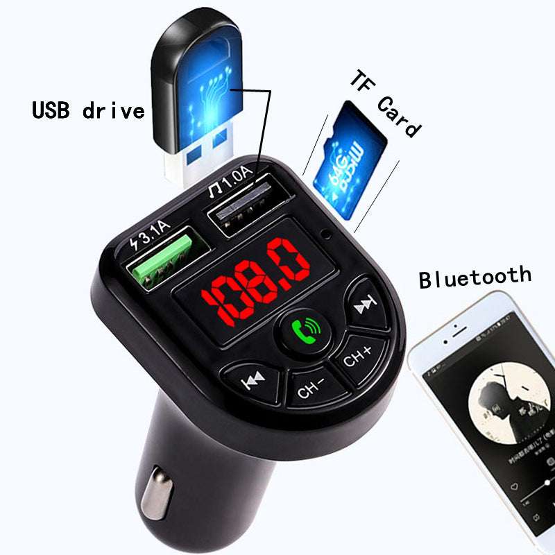 Car mp3 BTE5 Bluetooth Receiver E5 Car MP3 FM Transmitter Hands-free Call - V.I.P Digital Presence