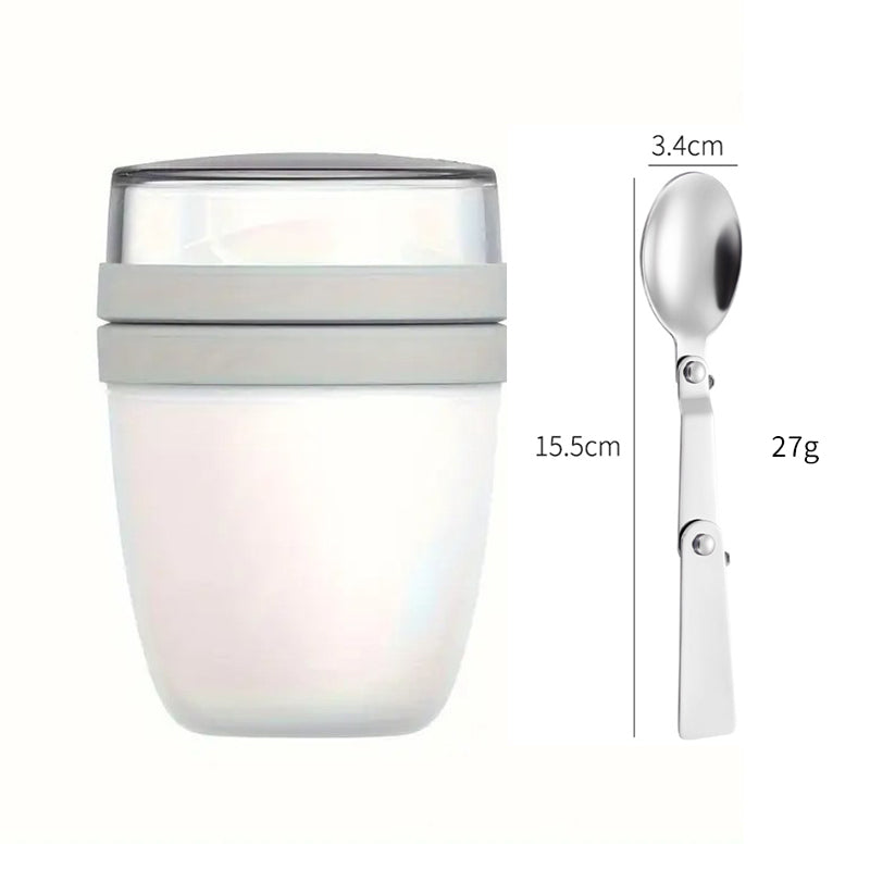 Portable Yogurt Cereal Cups with Lids. Ideal for Overnight Oats, DIY Salads & Parfaits. Great for Breakfast or Lunch - V.I.P Digital Presence