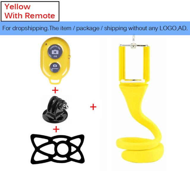 Flexible selfie stick monopod wireless Bluetooth tripod monkey holder for GoPro iPhone camera phone car bicycle universal - V.I.P Digital Presence