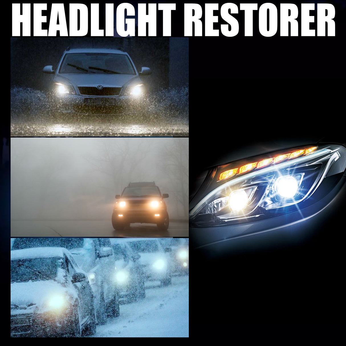 Headlight Restorer, Car Headlight Scratch Repair Refurbishment Maintenance Brightening Coating Polishing Fluid - V.I.P Digital Presence