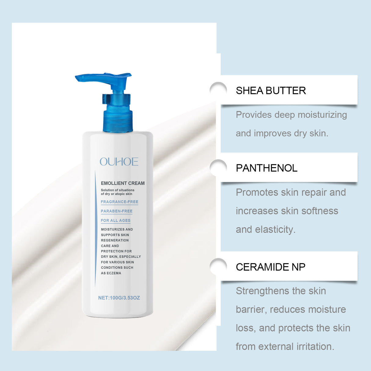 Moisturizing Care Cream, Moisturizing, Moisturizing, Non-Greasy Body, Leaving Fragrance, Moisturizing, Moisturizing, Dry Skin And Moisturizing