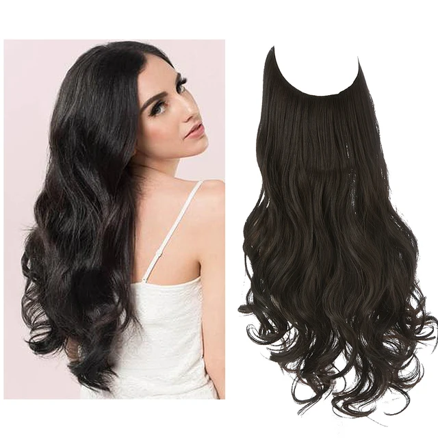 One-piece women's hair extension piece with abundant hair volume U-shaped fishing line invisible and natural long curly hair - V.I.P Digital Presence