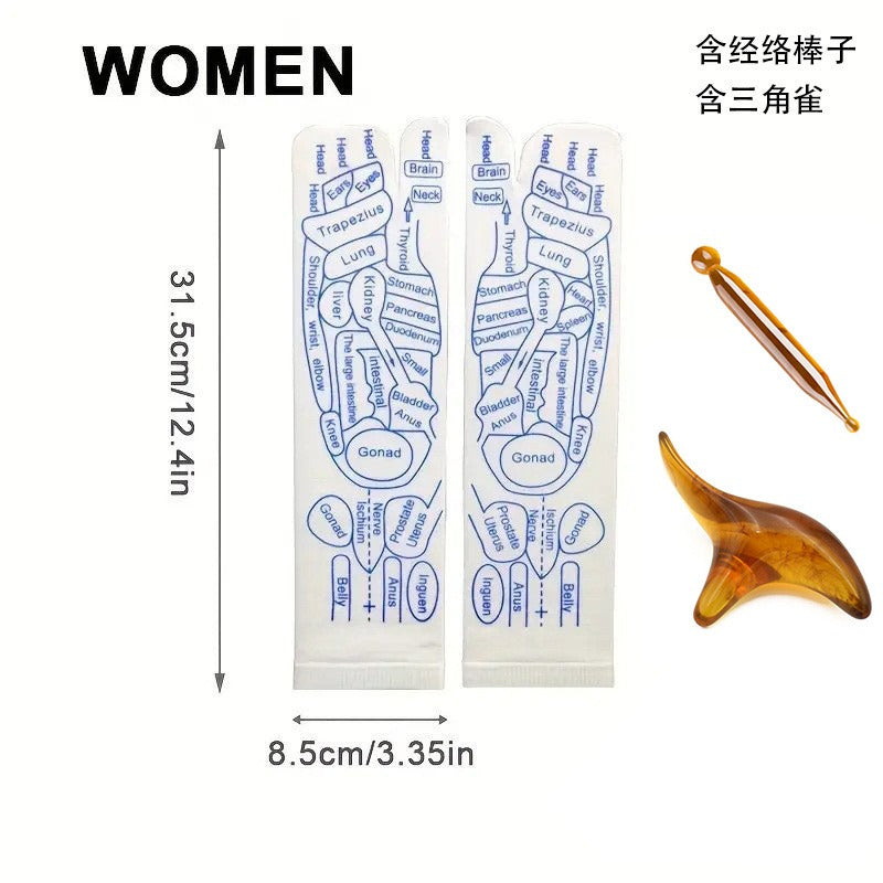 Reflexology Socks Women Foot Massage Meridian Acupoint Reflex Area Acupoint Socks And Foot Acupoint Illustration Socks for Foot - V.I.P Digital Presence