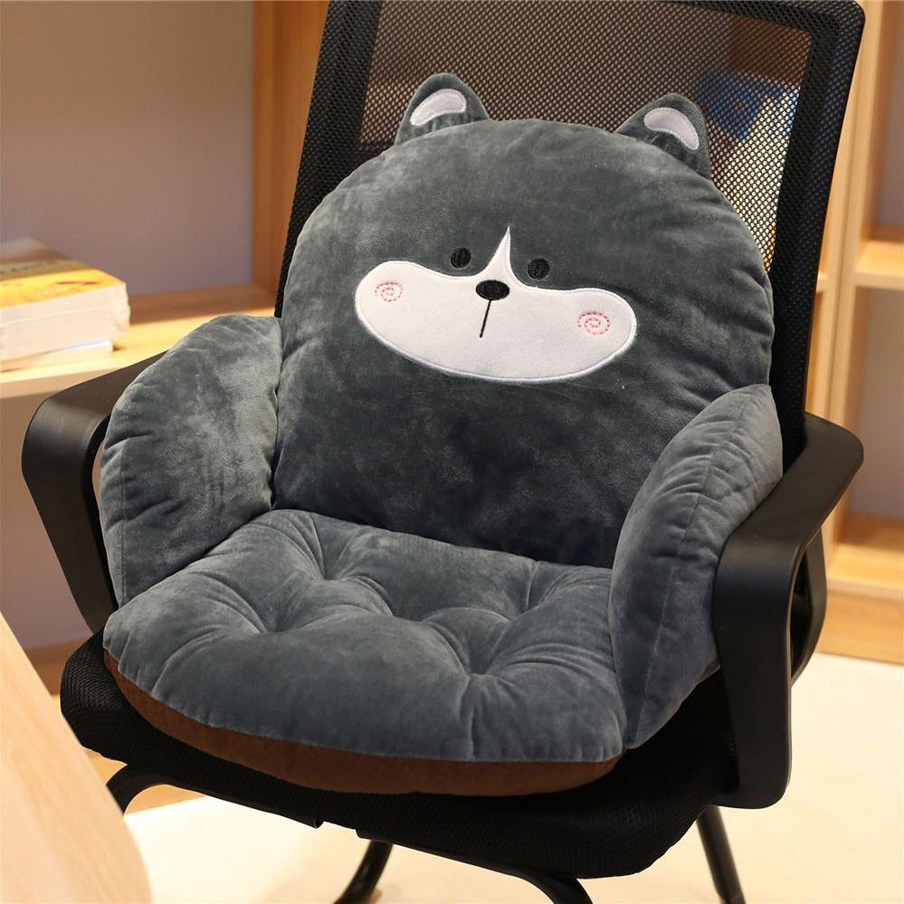 Cushion Office Long Sitting Waist Protection Cushion Integrated Seat Cushion Student Dormitory Chair Plush Backrest Cushion - V.I.P Digital Presence