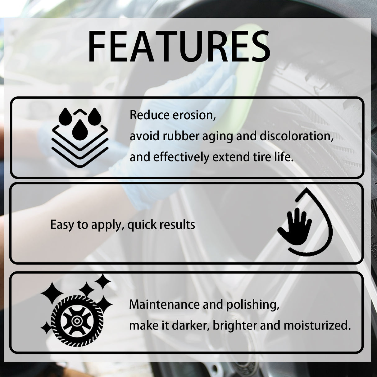 Tire Coating Agent, Automotive Tire Rim Brightening And Polishing Durable Maintenance Decontamination Cleaning Brightener - V.I.P Digital Presence