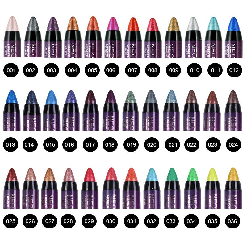 KISS SUSY 36 color eye shadow pencil stick lip pencil 2 in 1 is not easy to smudge - V.I.P Digital Presence
