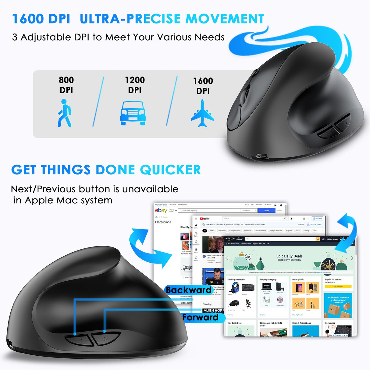 Vertical vertical grip rechargeable silent wireless anti mouse hand designer drawing office creative ergonomic mouse - V.I.P Digital Presence