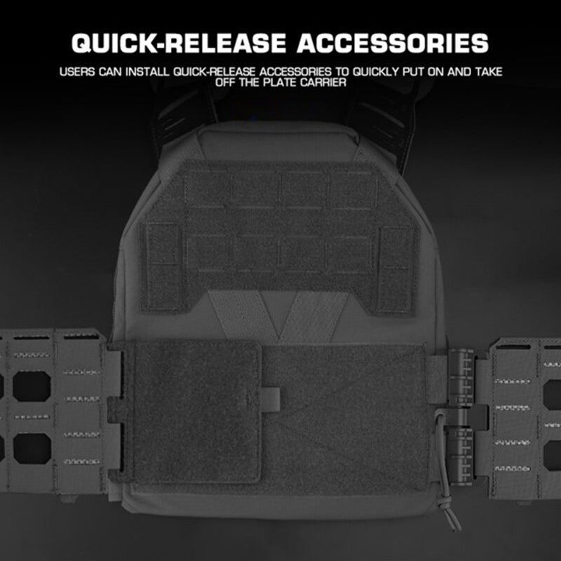 KZ Hunting Vest - Plate Carrier in Low Profile MOLLE, Quick Release, K Zero Style with Belt for Airsoft. - V.I.P Digital Presence