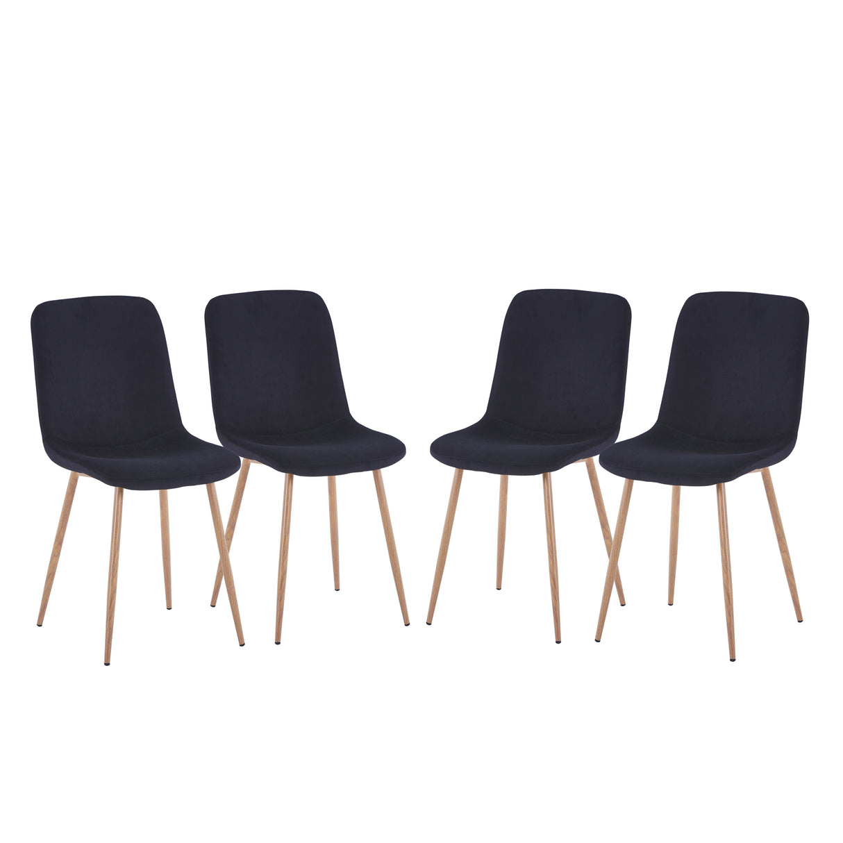 Dining Chair 4PCS(BLACK)Modern style New technology Suitable for restaurants cafes taverns offices