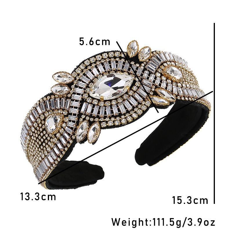 Fashionable Super Flash Claw Chain Colorful Water Diamond Hair Hoop Cross Head Hoop Female - V.I.P Digital Presence