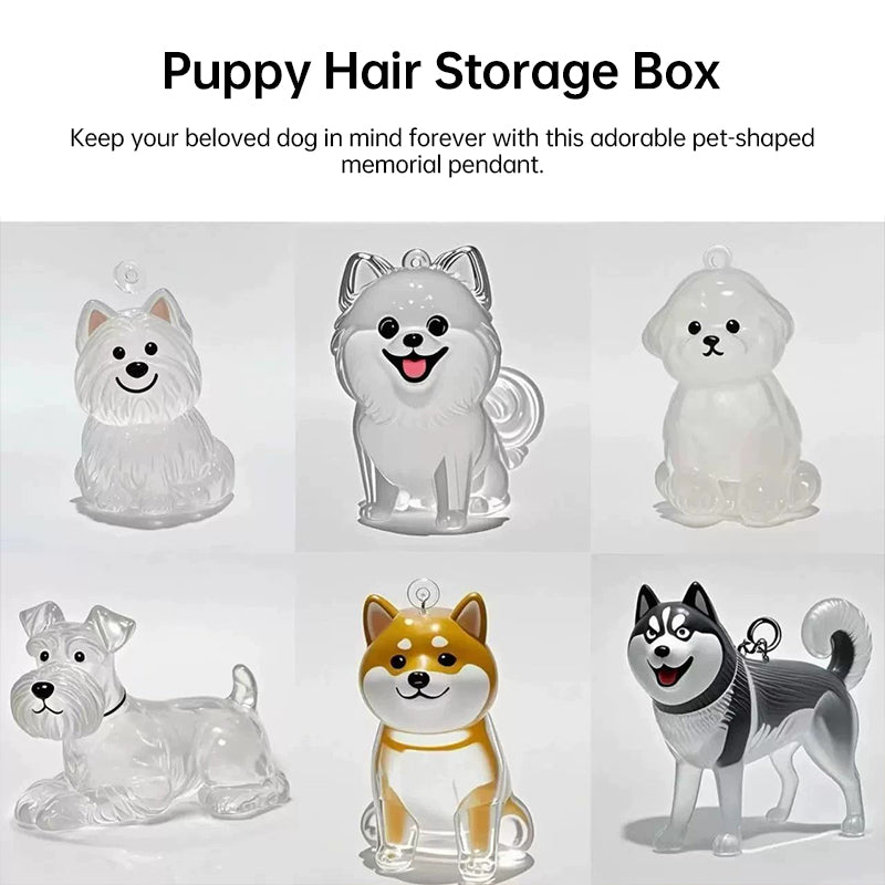 A transparent DIY pet hair memorial keychain box, a sweet keepsake for dog lovers. - V.I.P Digital Presence