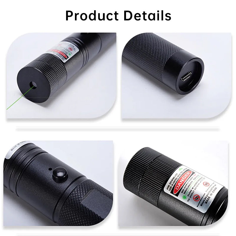 Portable Rechargeable High - Brightness Red/Green/Violet Laser Pointer, 60825 - 1, 532nm/650nm/405nm , - V.I.P Digital Presence