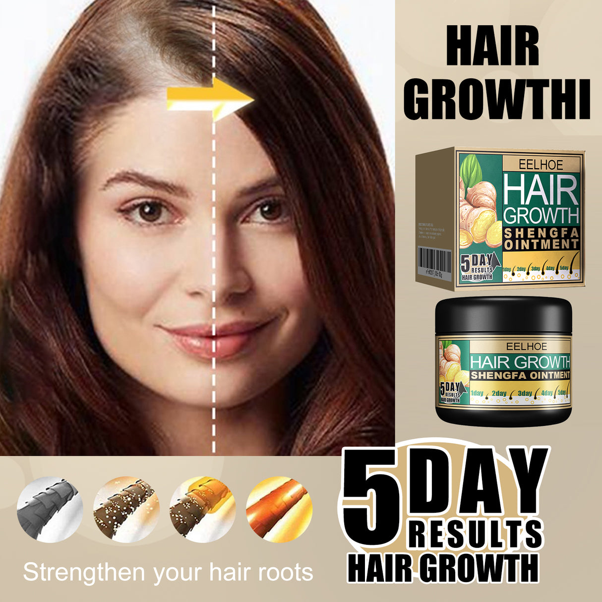 Ginger Hair Care Cream Nourishing, Soft, Nourishing And Repairing Dry Scalp Massage Cream - V.I.P Digital Presence