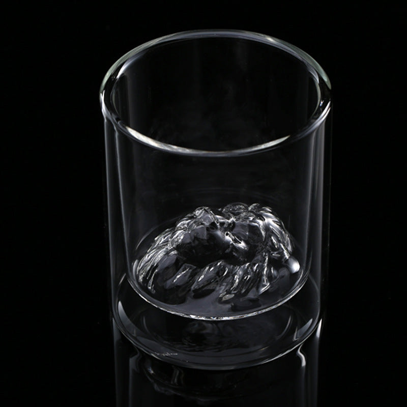 Thickened high borosilicate glass mug, creative insulation double-layer cup, coffee cup, lion head cocktail cup - V.I.P Digital Presence