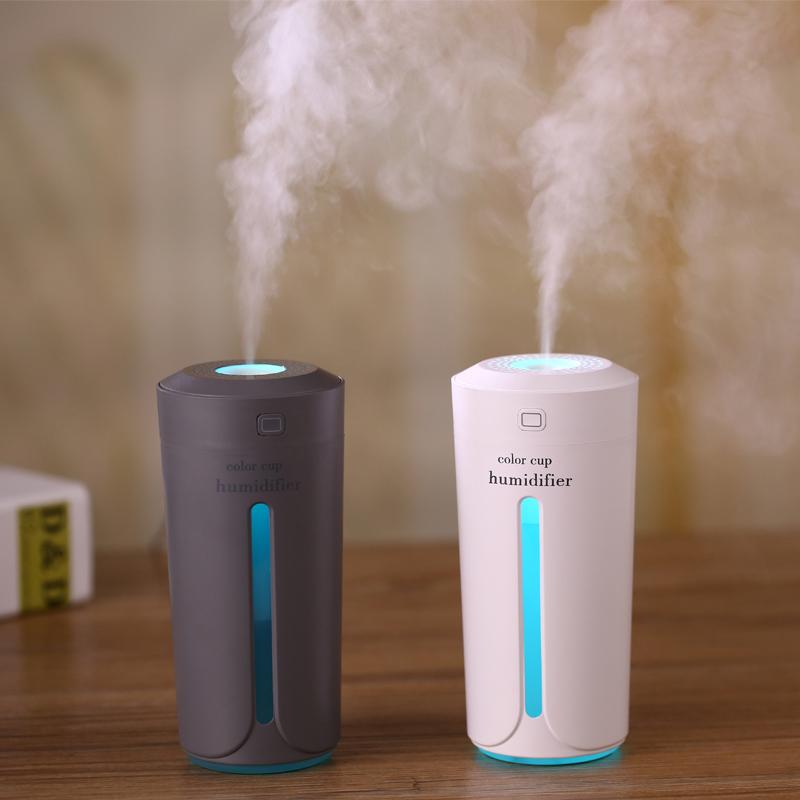 Color Cup USB Air Humidifier for Home Car Ultrasonic Mini Aroma Diffuser Air Purifier with LED Lights - V.I.P Digital Presence