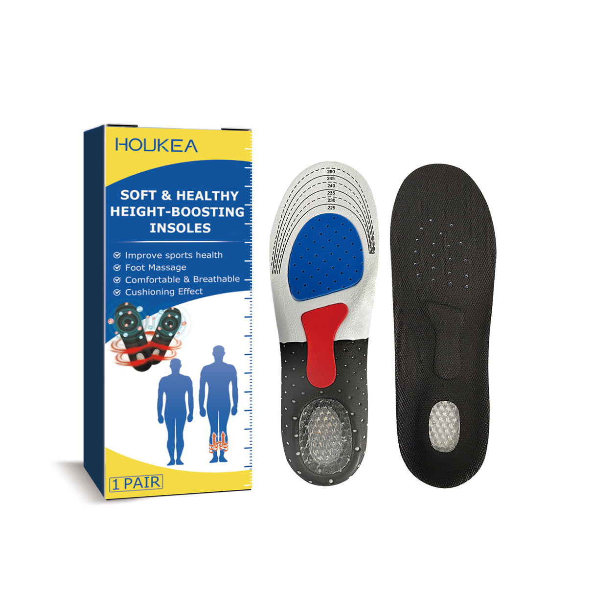 Soft & Healthy Height-Boosting Insoles, Promote Non-Slip And Wear Resistant Arch Support Foot Posture Correction Body Care Breathable Insoles - V.I.P Digital Presence