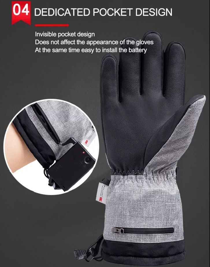 Intelligent Heating Gloves Full Fat Touch Screen Warm Waterproof Outdoor Motor Sports Electric Heating Ski Gloves - V.I.P Digital Presence