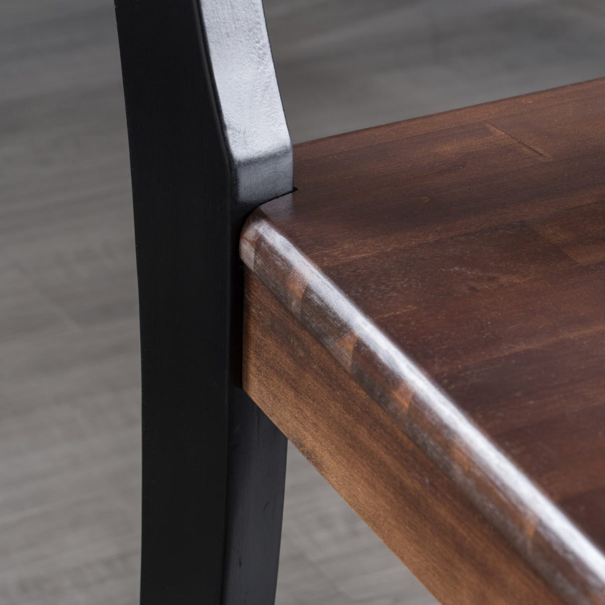 Roshan Farmhouse Acacia Wood Dining Chairs, Black / Walnut (Set of 2) - V.I.P Digital Presence