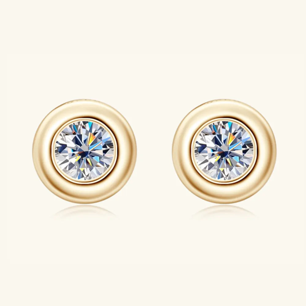 Moissanite 925 Sterling Silver Stud Earrings - V.I.P Digital Presence