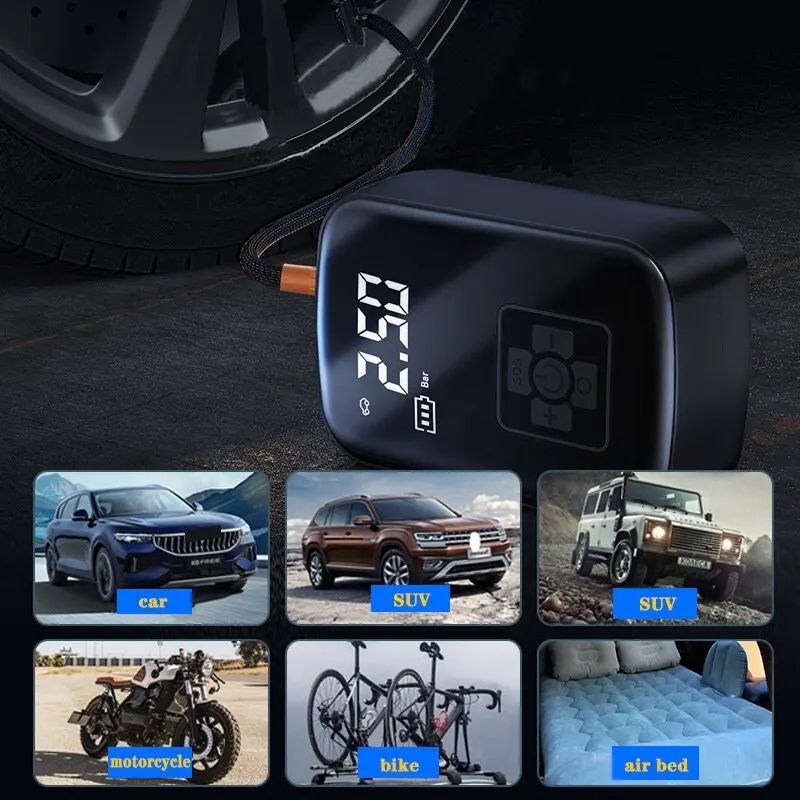 Car mounted wireless inflation pump car mini inflation pump household car dual-use high-pressure air pump - V.I.P Digital Presence