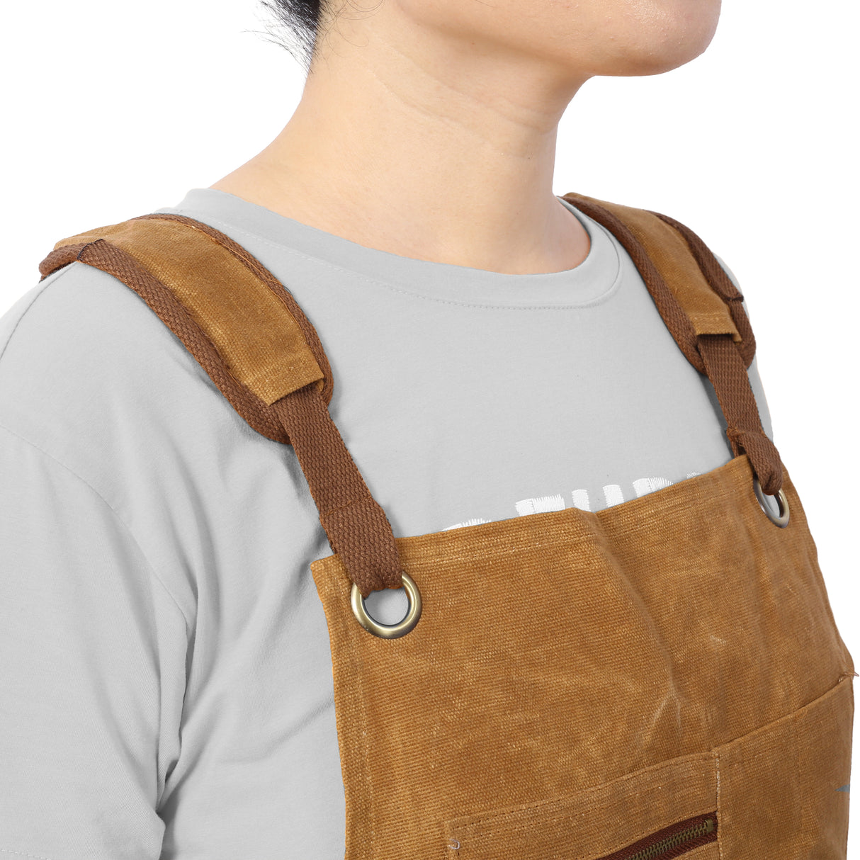 Long heavy-duty waxed canvas tool apron, carpenter apron, carpenter waterproof 18 ounces, fully adjustable - V.I.P Digital Presence
