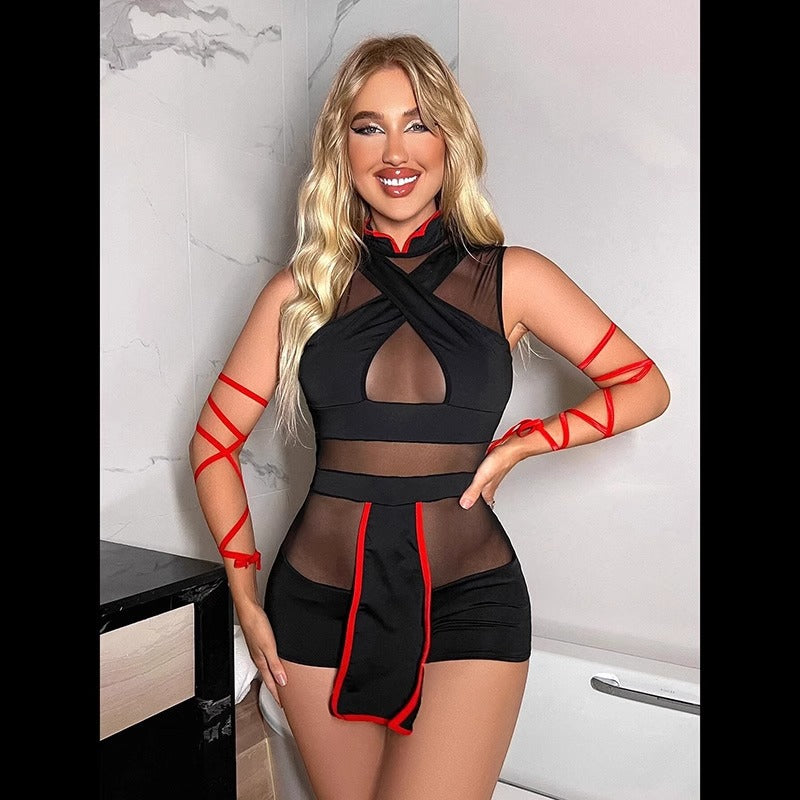 Anime sexy underwear samurai costume role play perspective gauze bandage color contrast - V.I.P Digital Presence