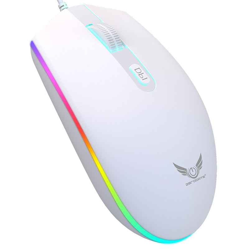 USB illuminated wired mouse, computer peripherals, e-sports games, colorful RGB scrolling light mouse - V.I.P Digital Presence