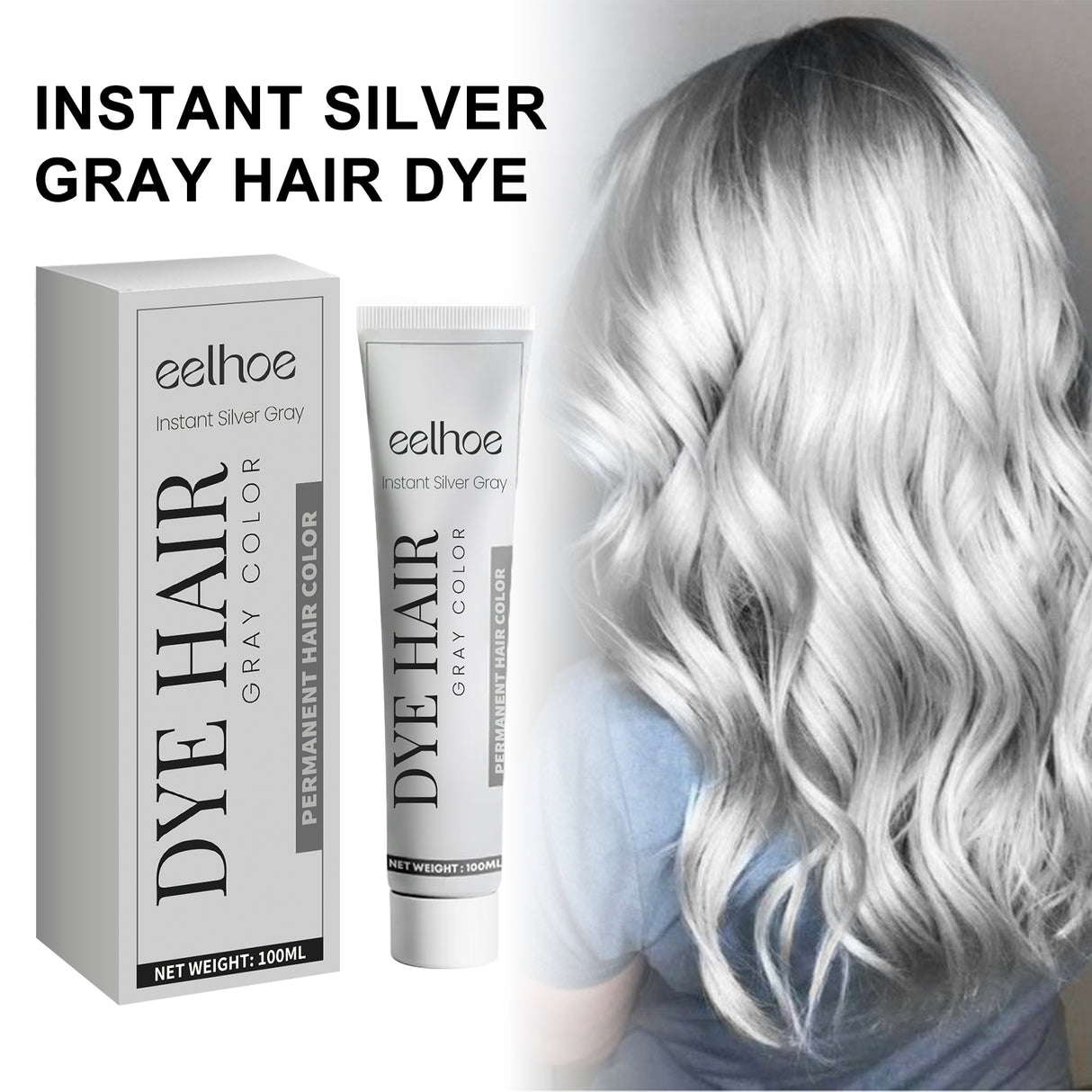 Gray Hair Balm Natural Hair Color Long Lasting, No Damage To Hair Easy To Color Easy To Clean Damp Hair Conditioner - V.I.P Digital Presence