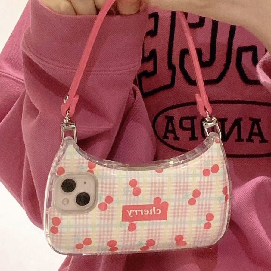 Portable Crescent Bag Apple 14 Phone Case iPhone 13pro Max Full Package 12/11/Plus Soft Cover