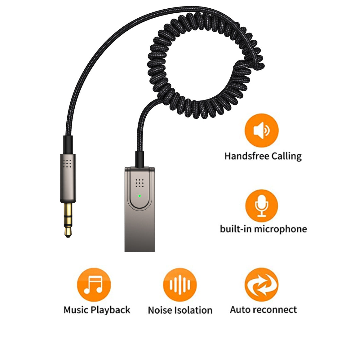 AUX car Bluetooth connection cable, USB car audio cable, audio call navigation conversion cable - V.I.P Digital Presence