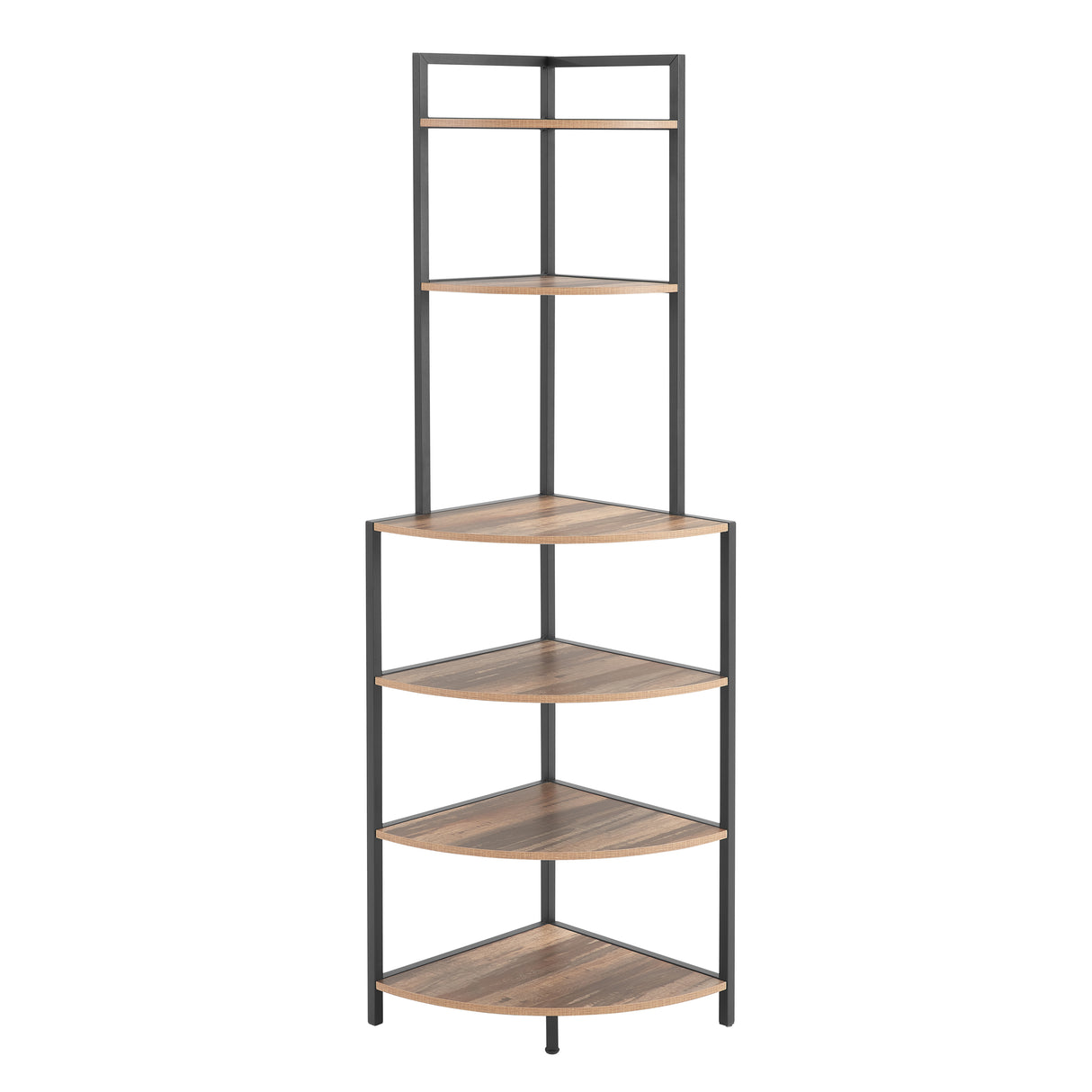 6-story corner open bookshelf modern bookshelf wooden frame independent bookshelf unit, country brown - V.I.P Digital Presence