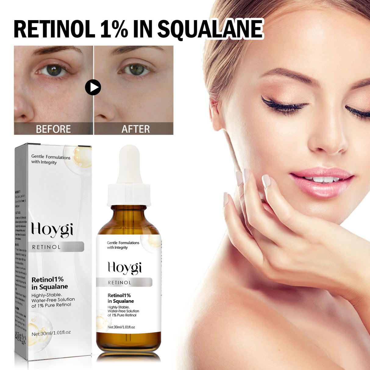 Retinol Squalane Solution, Moisturizing Anti-wrinkle Firming Fade Lines Repair Essence - V.I.P Digital Presence