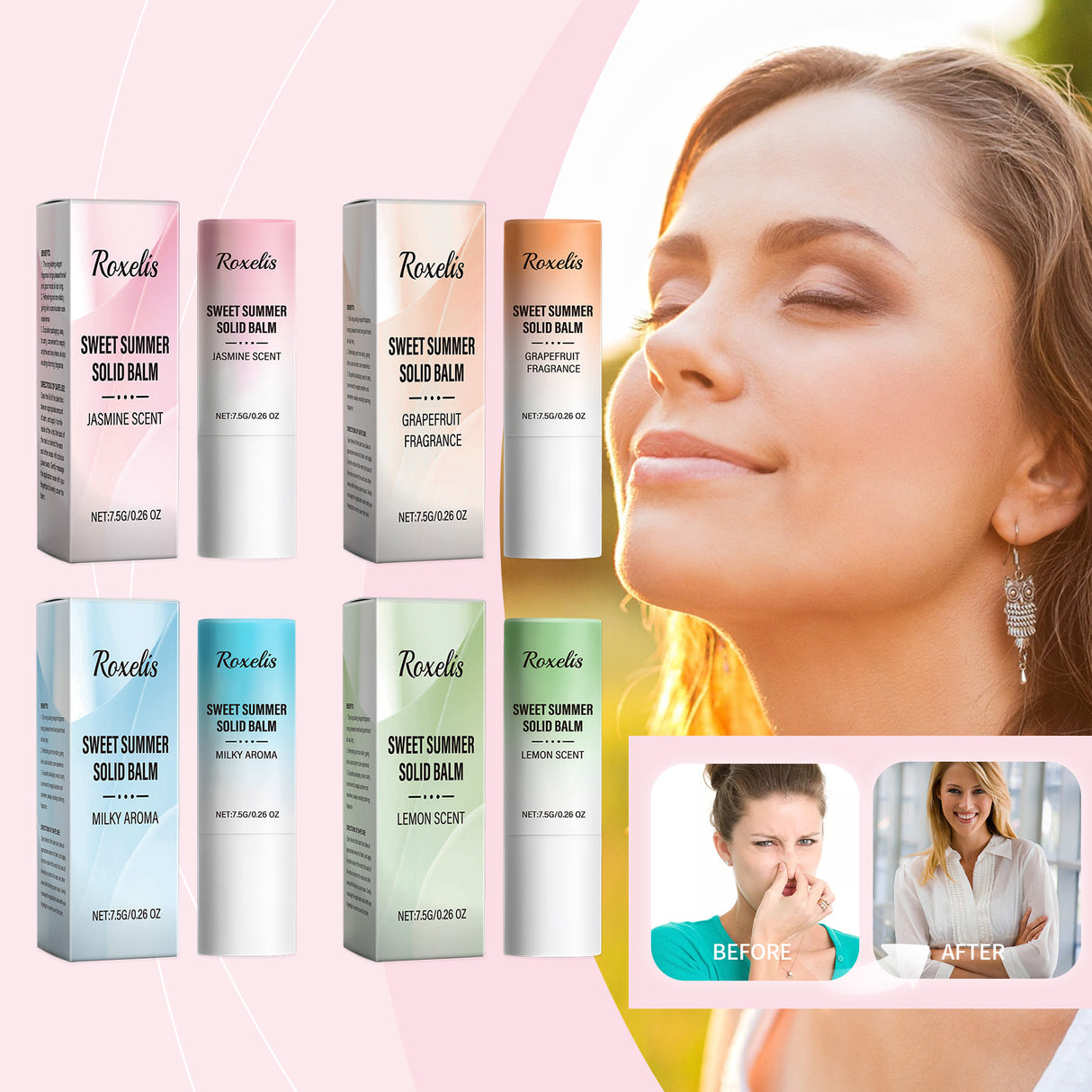 Sweet Summer Solid Balm Series Fresh And Elegant Portable Care Solid Balm With Fragrance And Charm - V.I.P Digital Presence