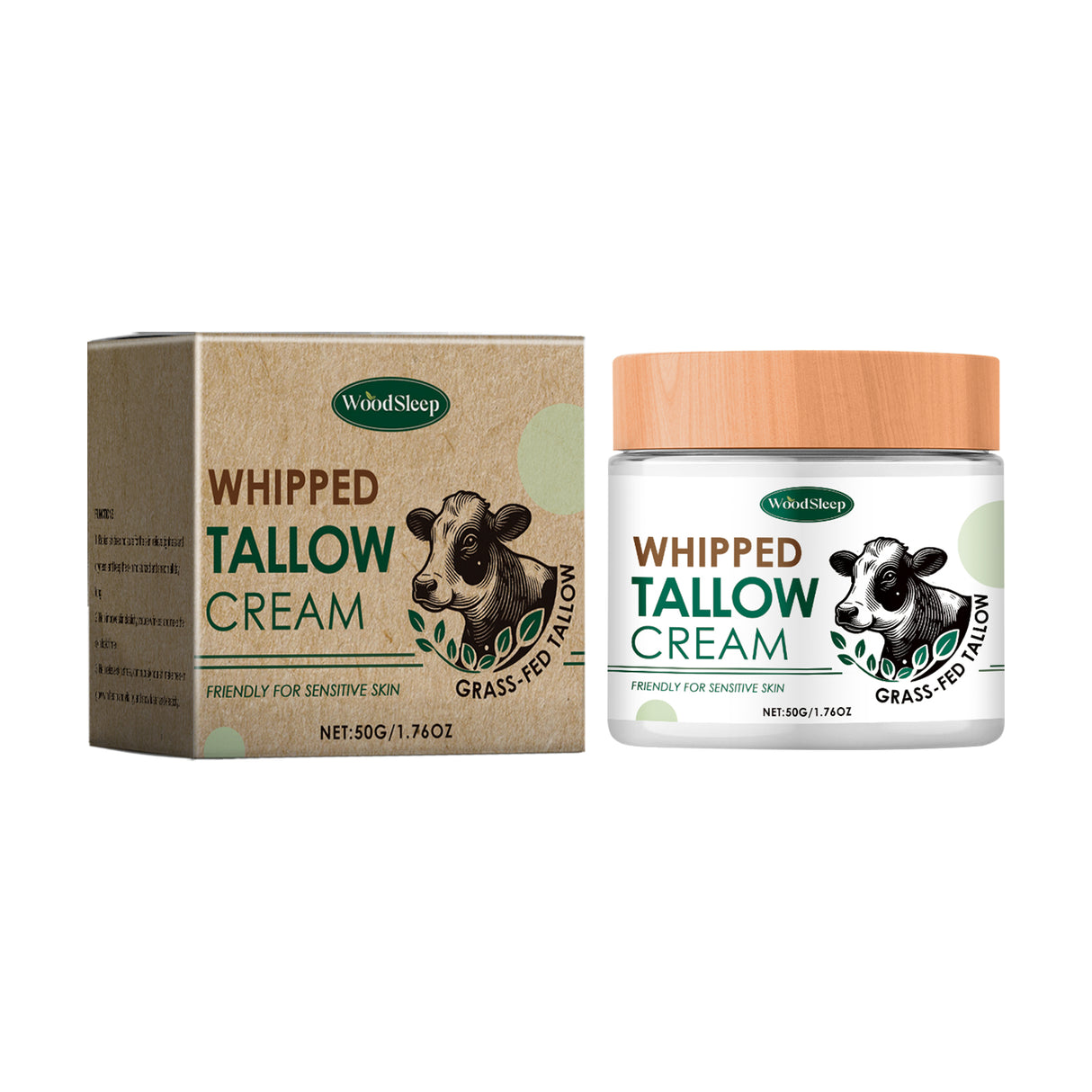 Grass Fed Tallow Skin Cream Moisturizes, Moisturizes And Relieves Dry Skin, Hydrates And Brightening Skin Cream