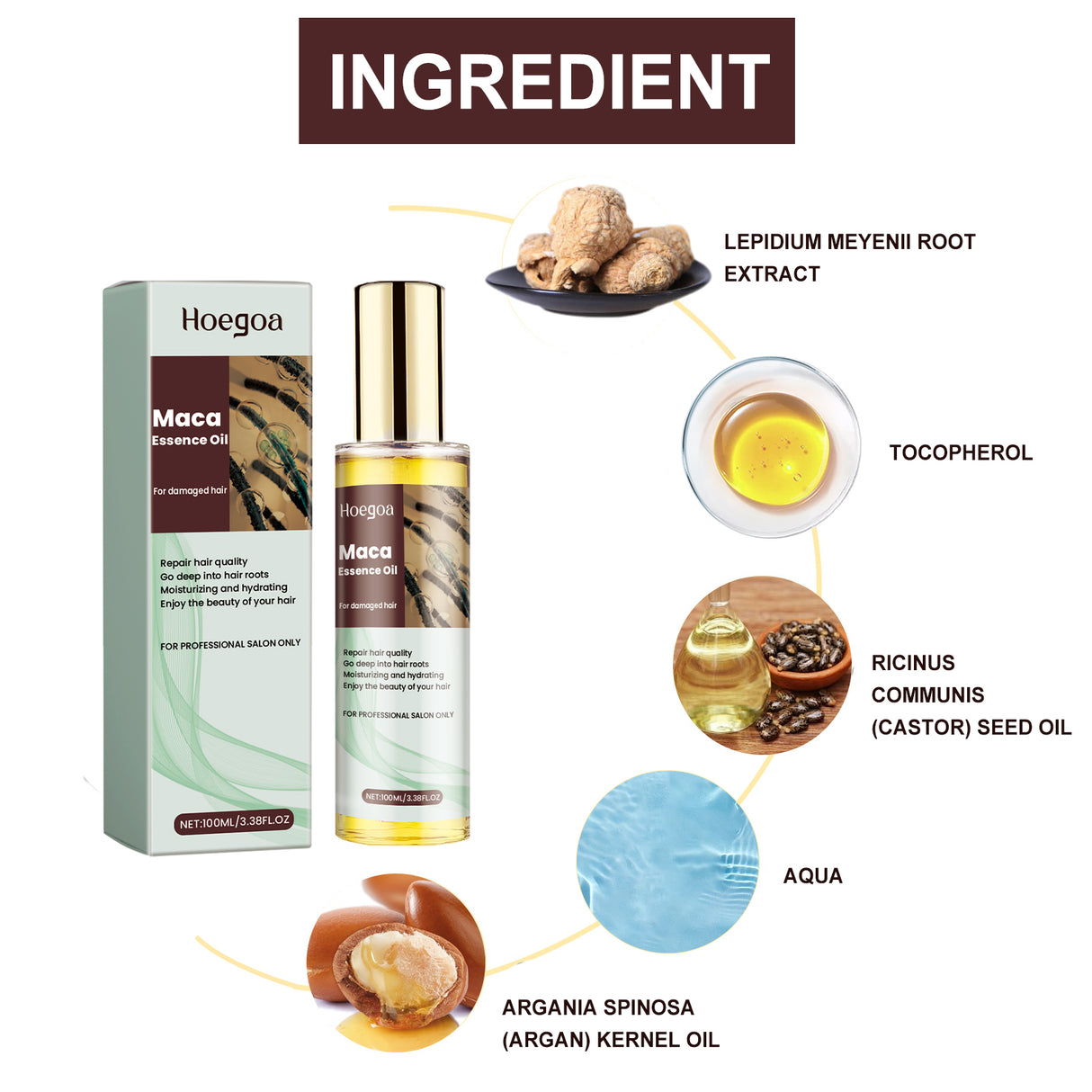 Maca Essence Oil, Moisturize Dry Hair Tail Dry Fragrance Strong And Smooth Hair Care - V.I.P Digital Presence