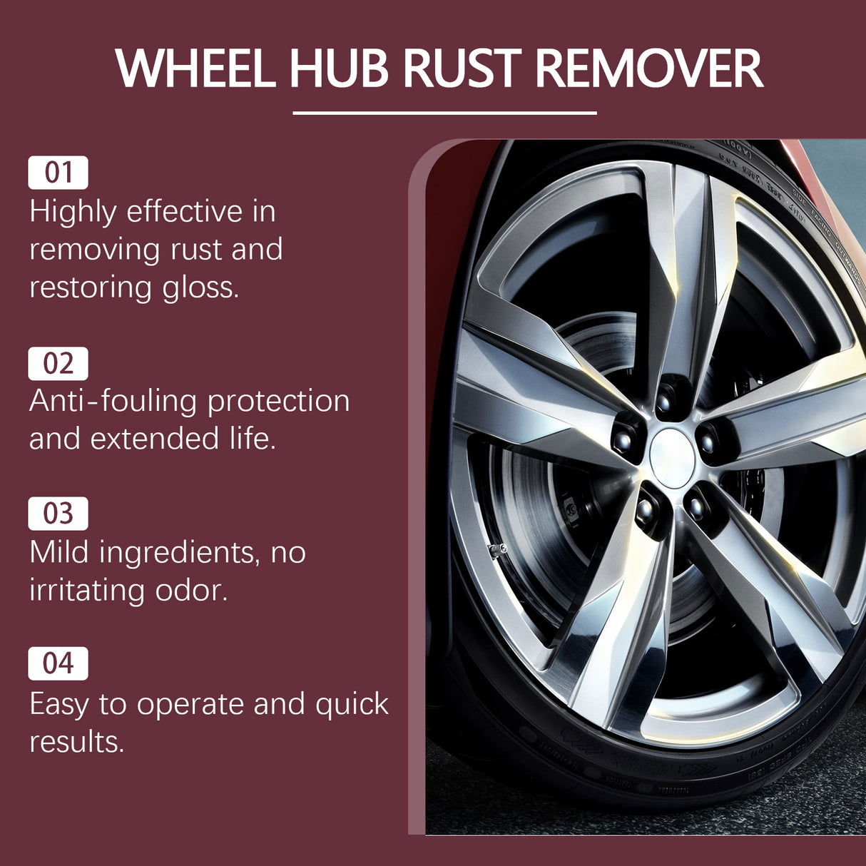 Automobile Wheel Rust Remover, Wheel Rust Remover Spray Rim Rust Remover Polishing Clean Wheel Rust Remover - V.I.P Digital Presence