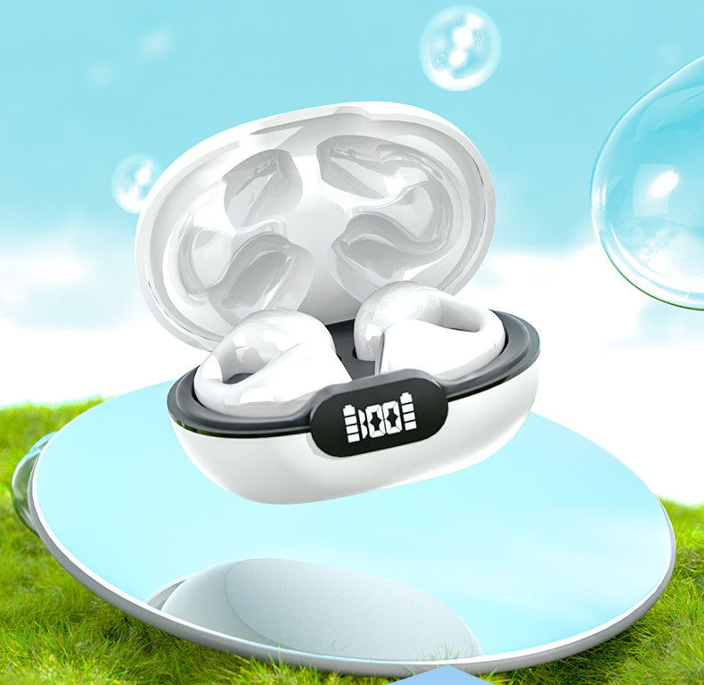 Clip on wireless Bluetooth earphones 5.3 clip on bone conduction sports earphones with ultra long battery life TWS earphones - V.I.P Digital Presence