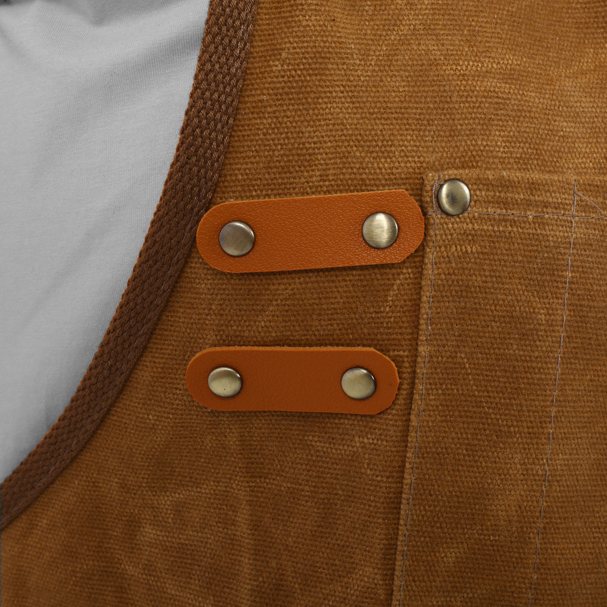 Long heavy-duty waxed canvas tool apron, carpenter apron, carpenter waterproof 18 ounces, fully adjustable - V.I.P Digital Presence