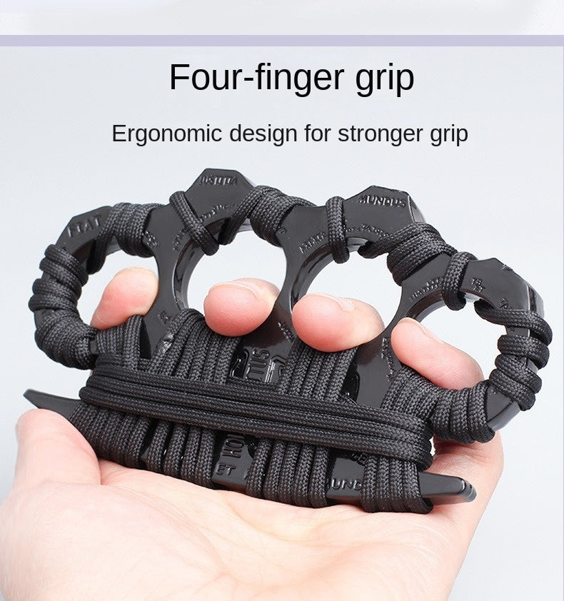 Finger Knuckle Four-Finger Boxing Glove Self-Defense Tool Weapon Ring Hand Clip Fist Clip Anti-Wolf Device - V.I.P Digital Presence