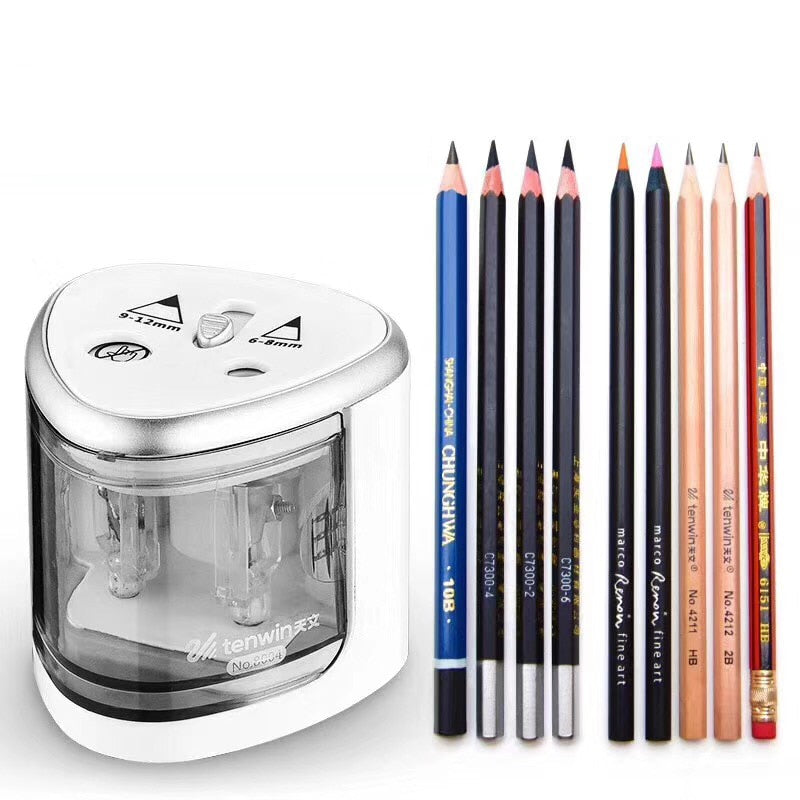 New Automatic pencil sharpener Two-hole Electric Switch Pencil Sharpener stationery Home Office School Supplies - V.I.P Digital Presence