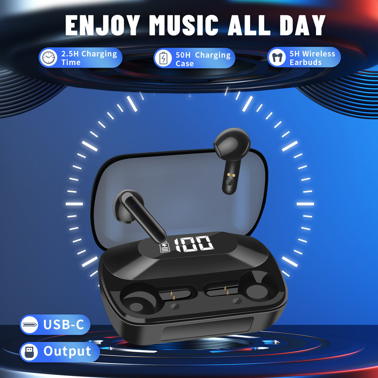 AKZ-S18 power bank tws earbuds, TW wireless BT earbuds, tws earbuds with power bank - V.I.P Digital Presence