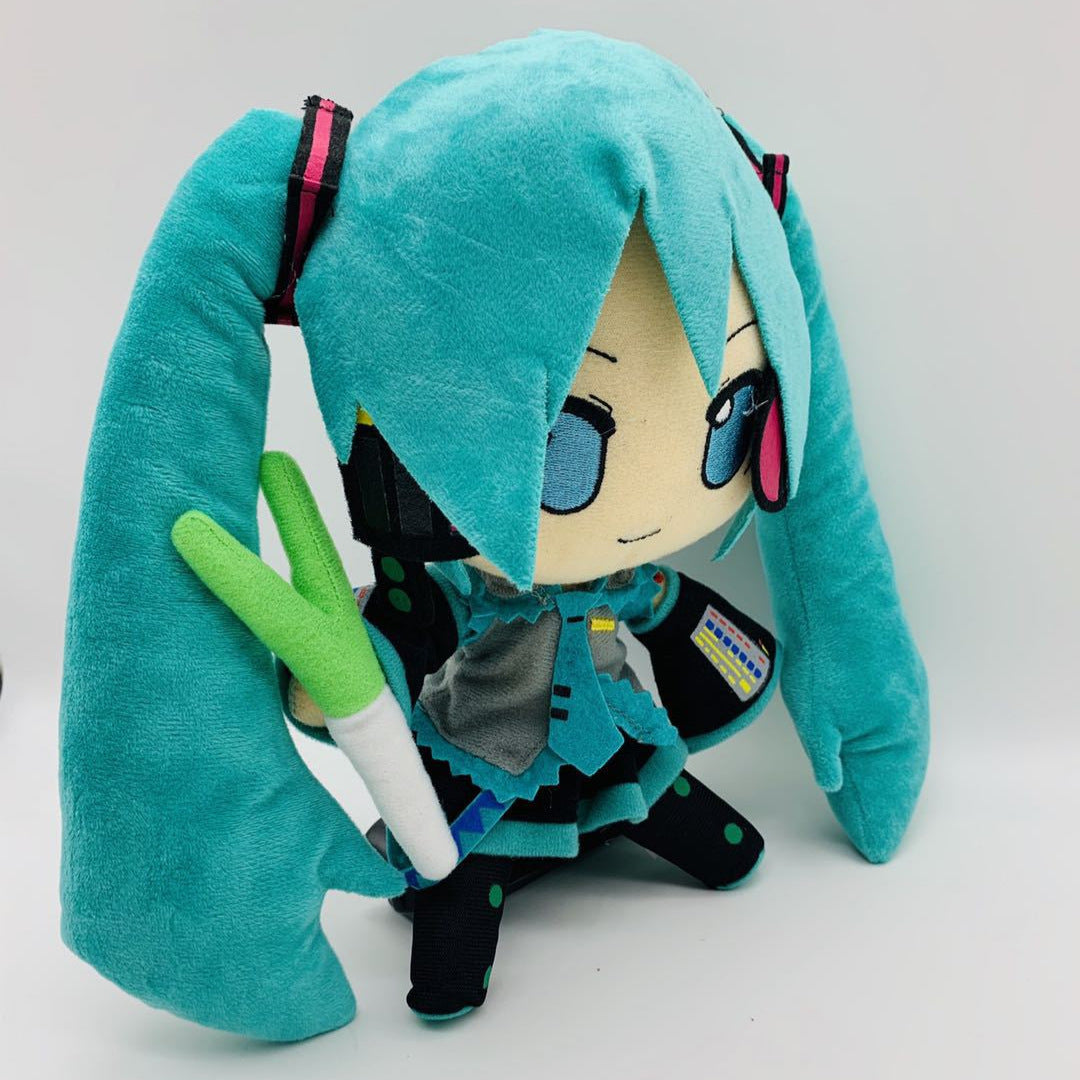 30cm Large Standing Green Holding Onion Sound Miku Plush Doll Toy Doll - V.I.P Digital Presence