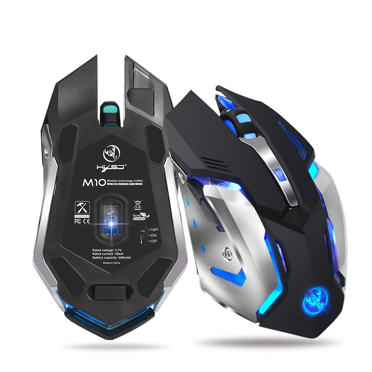 Wireless gaming mouse rechargeable 2.4G mouse with built-in 600mAh RGB illuminated business office mute mouse - V.I.P Digital Presence