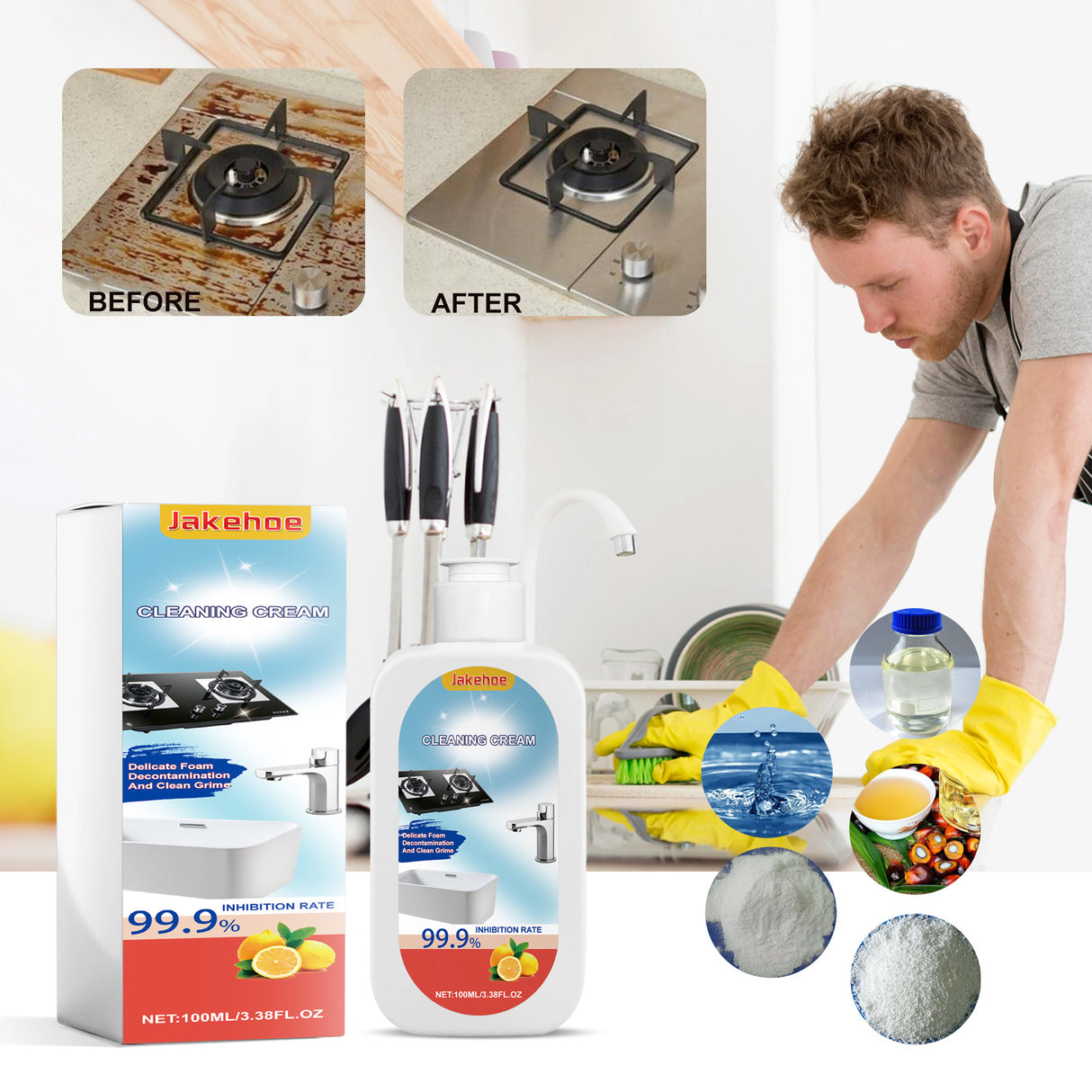 Multi-Surface Cleanser, Kitchen Utensils Heavy Oil Wash Sink Stains Strong Efficient Cleaning Milk - V.I.P Digital Presence