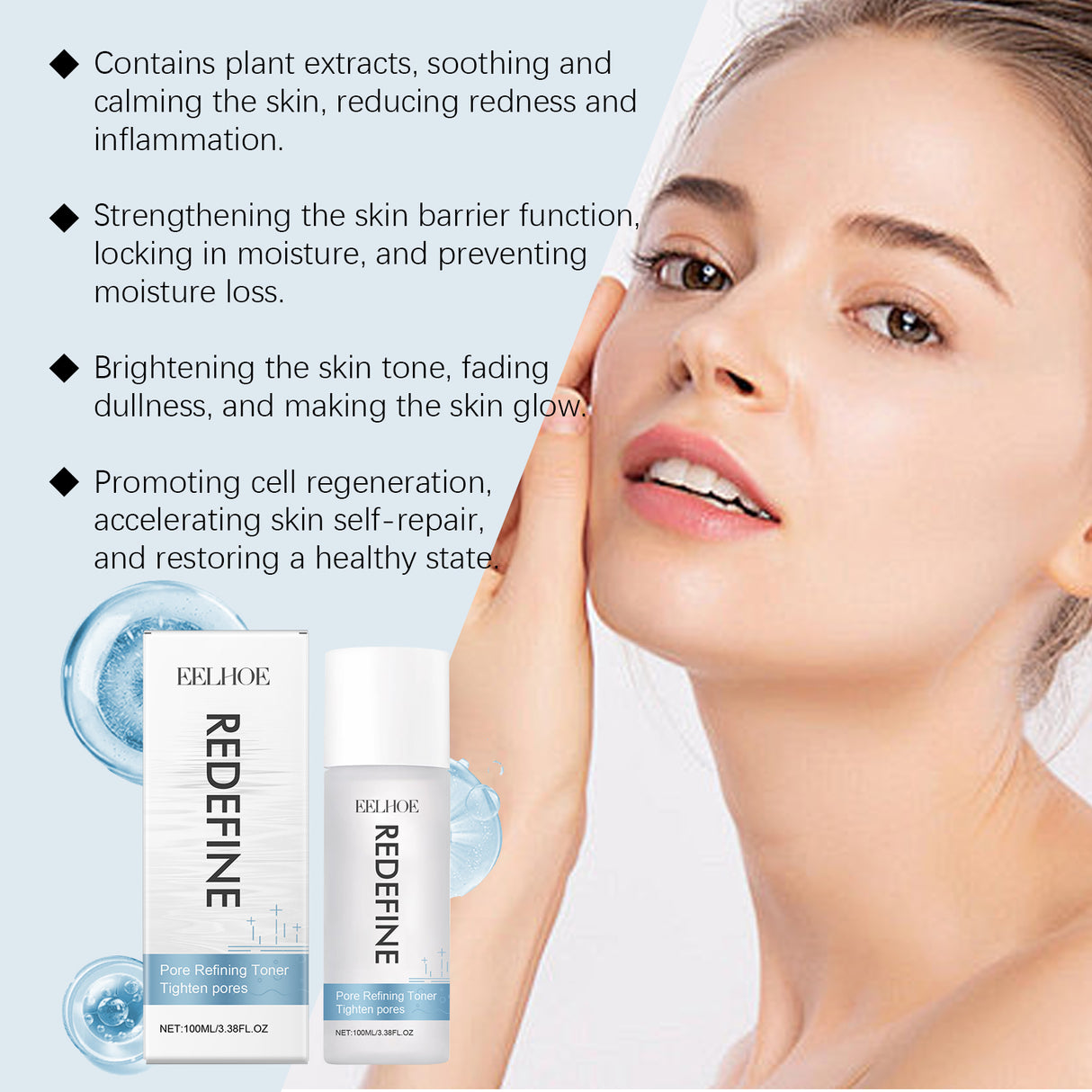 Pore Delicate Toner Cleanses, Moisturizes, Nourishes And Nourishes Skin With Pore Delicate Toner