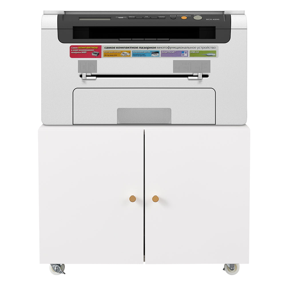 Office furniture Copier Cabinet white mobile pedestal file Printer Stand - V.I.P Digital Presence
