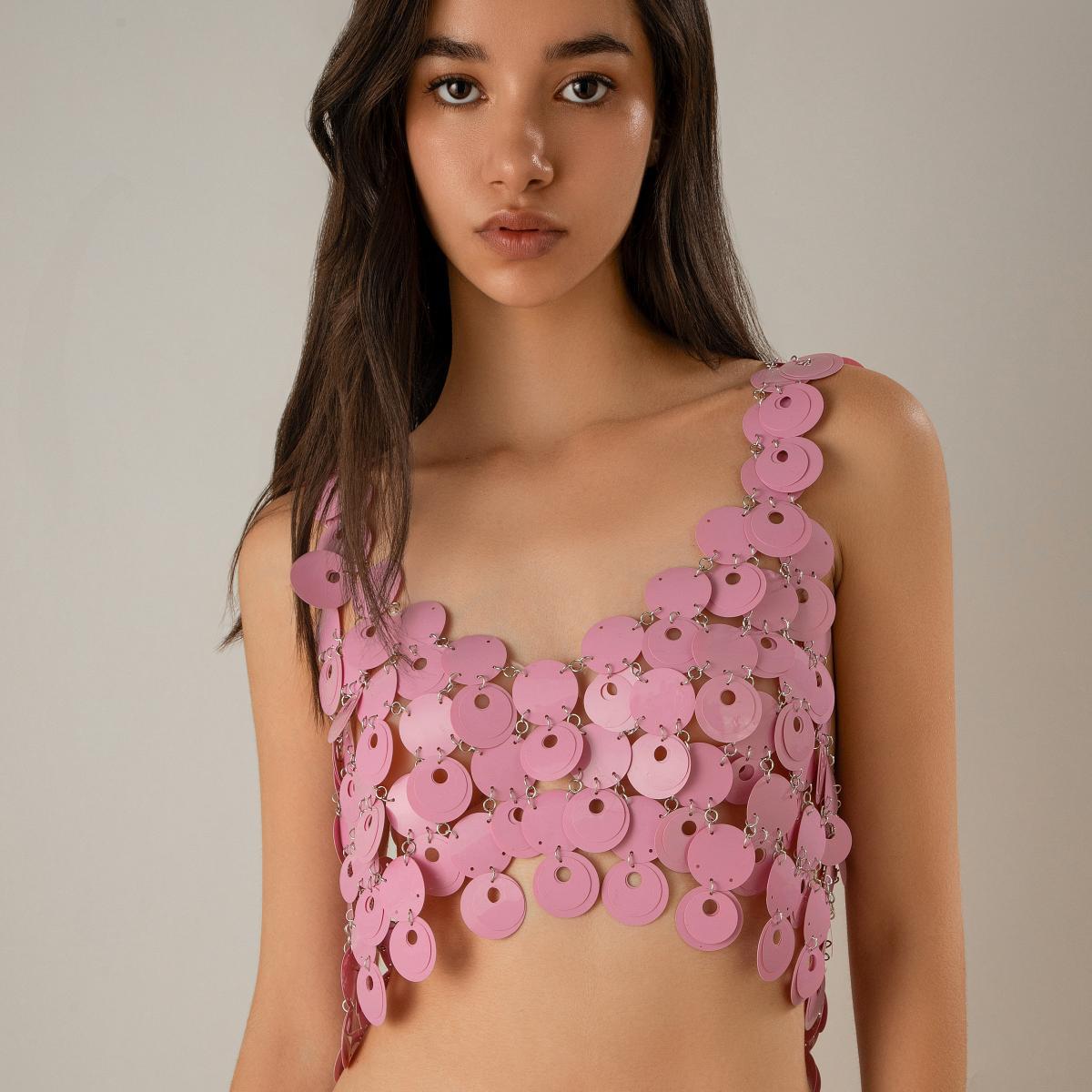 exy suspender hollow sequin skirt, nightclub trendy women's thin half skirt, body chain - V.I.P Digital Presence