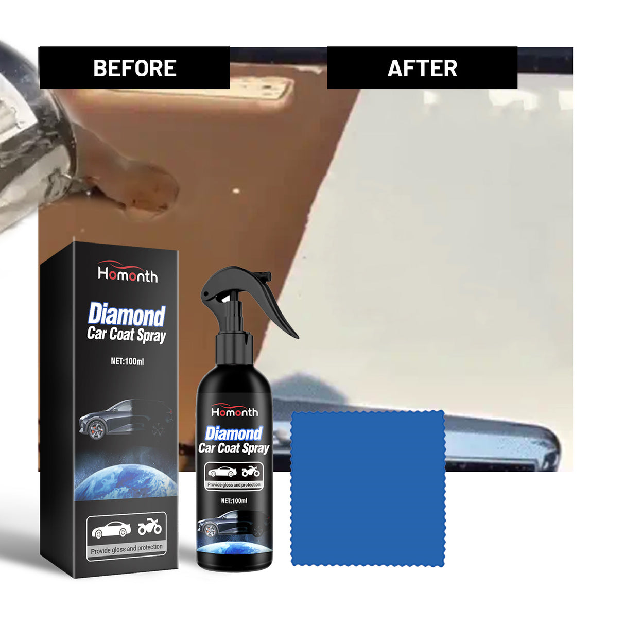 Diamond Car Coat Spray, Car Paint Maintenance Refurbished Paint Surface Cleaning Decontamination Brightening Polishing Coating Spray - V.I.P Digital Presence