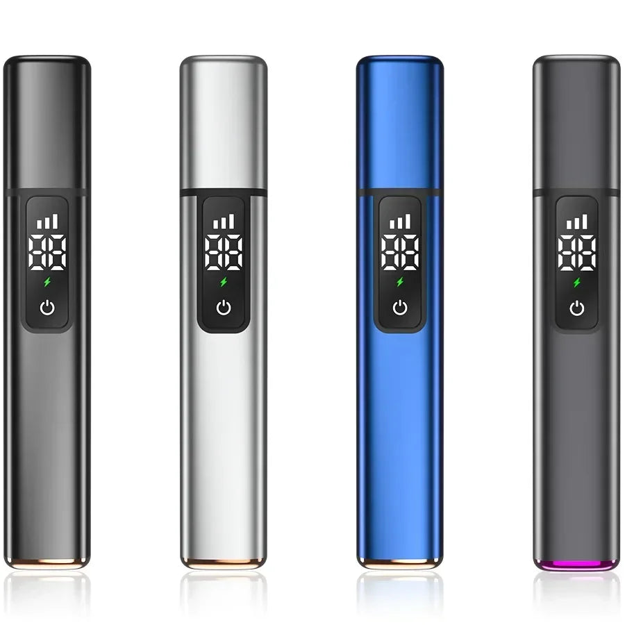 Portable LED Display Nose Hair Remover Electric Nose Hair Trimmer USB Charging Safety Face Hair Cleaning Care Kit - V.I.P Digital Presence