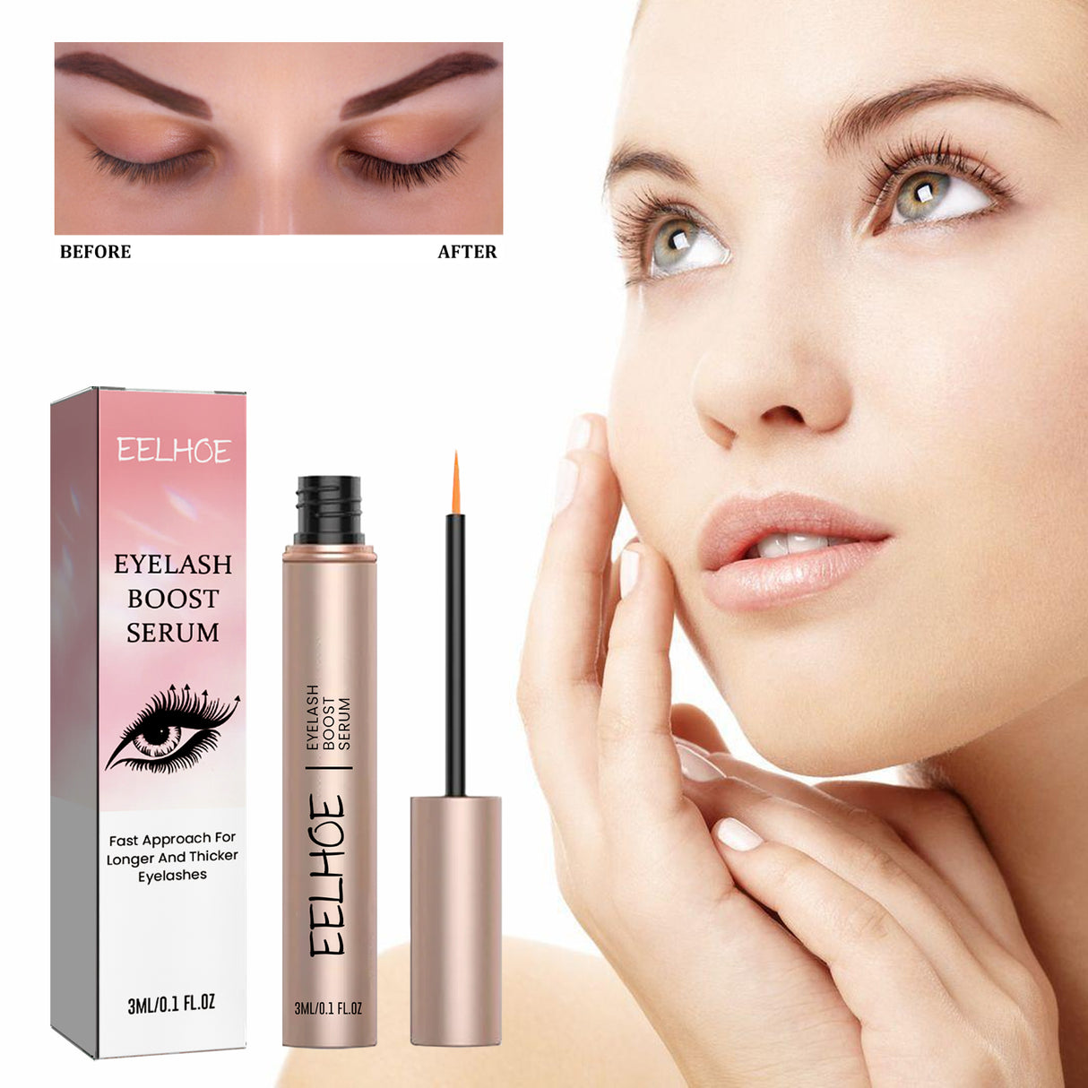 Eyelash Boost Serum, Lashes Black Long Mild Natural Thick Curl Curl Lasting Not Faint Dyed Eyelash Liquid - V.I.P Digital Presence